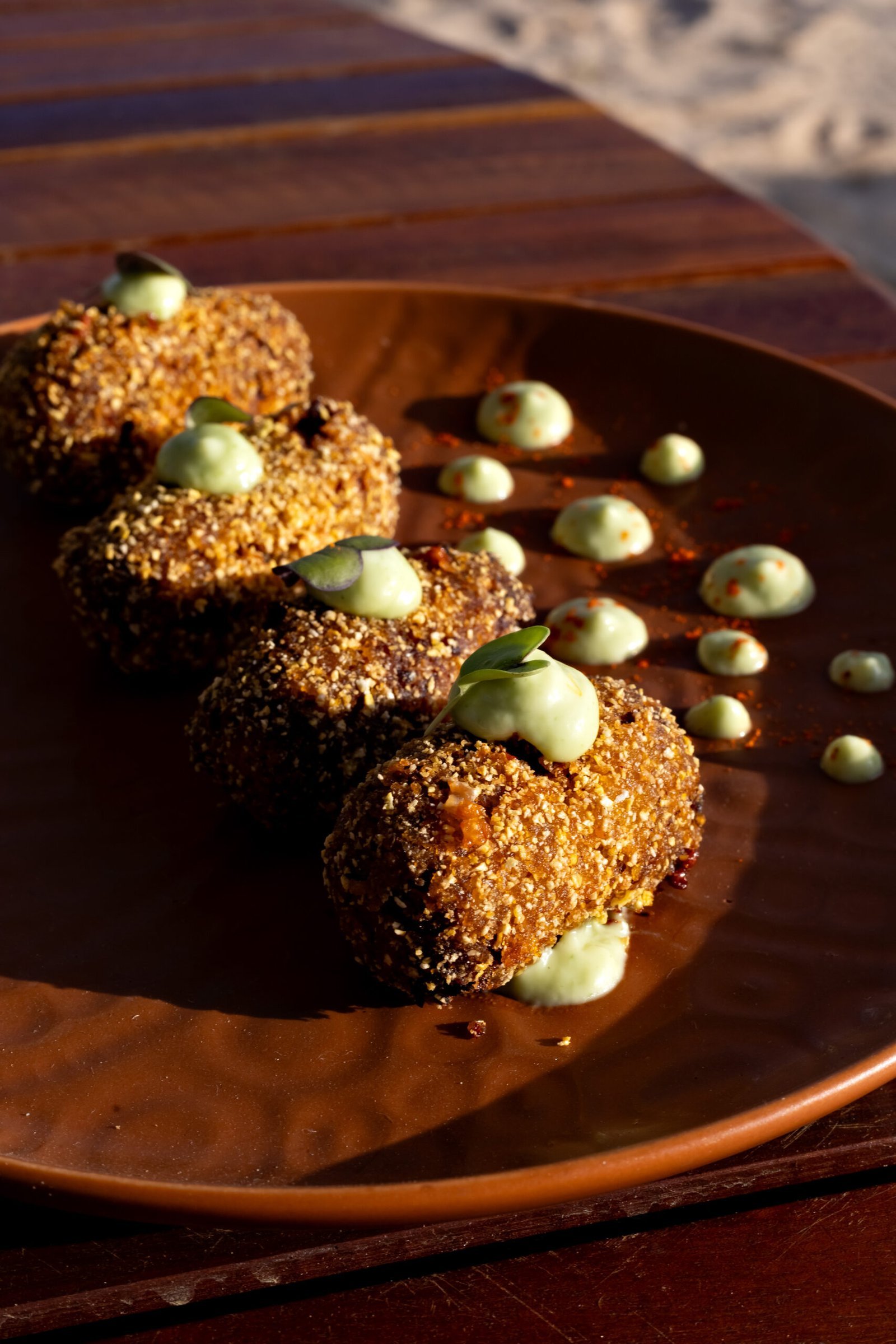 Croquete de banana com charque
